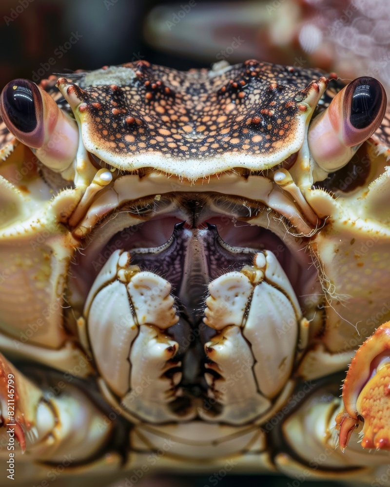 up close shot of a crab mouth up close shot of a crab mouth