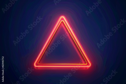 Continuous Line Vibrant Danger Sign for Enhanced Safety Awareness photo
