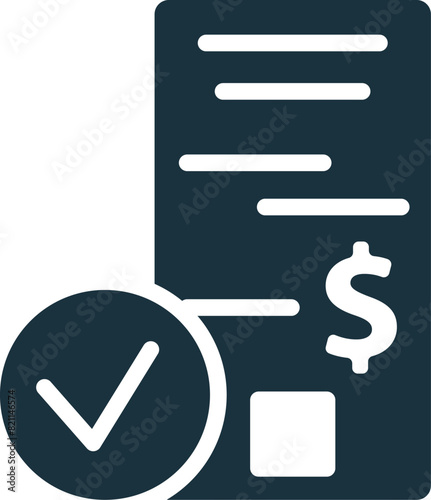 Invoicing icon. Monochrome simple Virtual Assistant icon for templates, web design and infographics