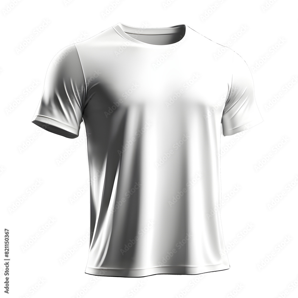 Generative AI mockup of a plain white men's t-shirt
