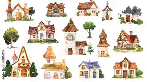Delightful Collection of Whimsical Storybook Inspired Cottages and Enchanting Fairytale Dwellings in a Quaint Historic European Village
