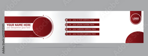 Modern email signature template or personal identity.