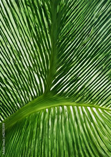 Linear patterns and vibrant green of palm leaves  Palm Leaf Texture