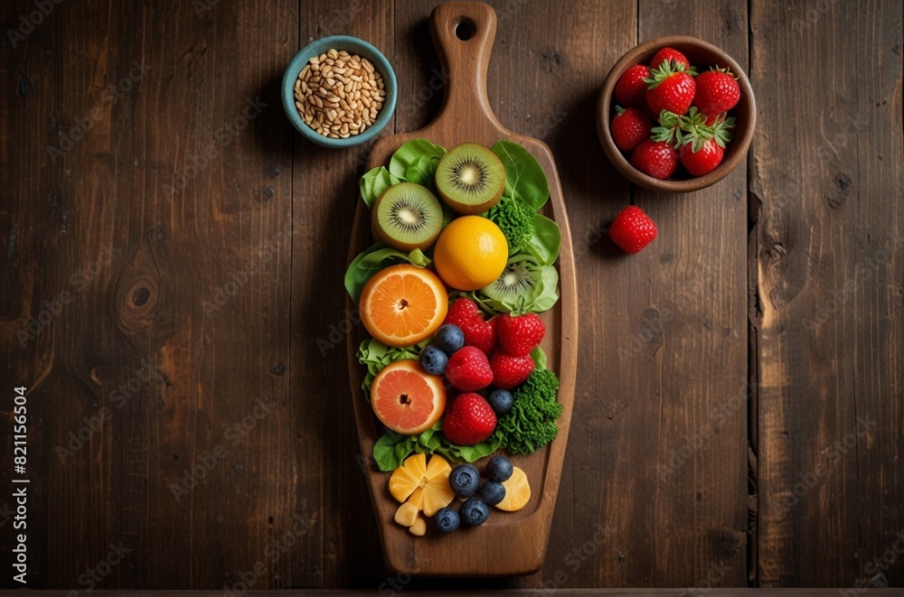 healthy food on rustic wooden background healthy food on rustic wooden background