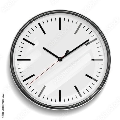 Clock face blank isolated on white background. Vector clock hands