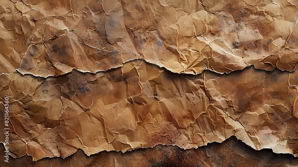 Fototapeta premium Close up of peeling paint on brown wall