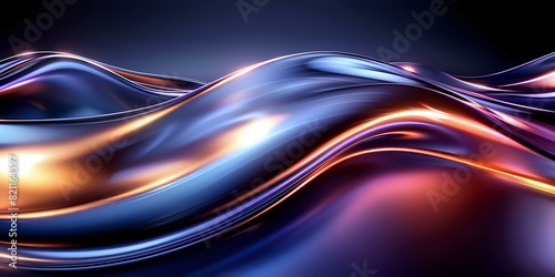 Sleek and Stylish: Smooth, Flowing Curves in Deep Blues and Purples