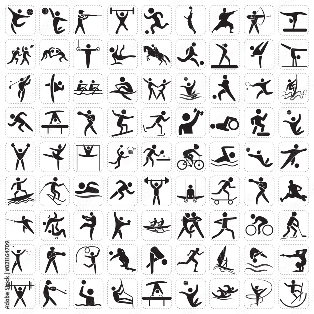 Sports icon set. Shapes Sports, Sports icon collection, Active lifestyle people and icon set, runners active lifestyle icons. Sports icon set. Shapes Sports, Sports icon collection, Active lifestyle people and icon set, runners active lifestyle icons.