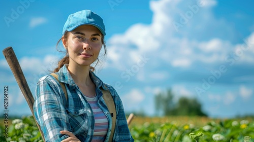 Woman Farmer in Rural Field © MP Studio
