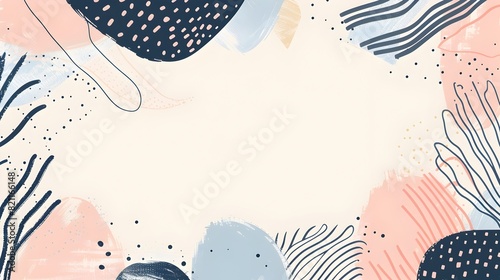 Doodle Style Geometric Gradient Grid Pattern Design for Mockup or Background