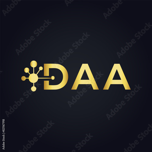 DAA logo. D A A design. White DAA letter. DAA, D A A letter logo design. D A A letter logo design in FIVE, FOUR, THREE, style. letter logo set in one artboard. D A A letter logo vector design.	
