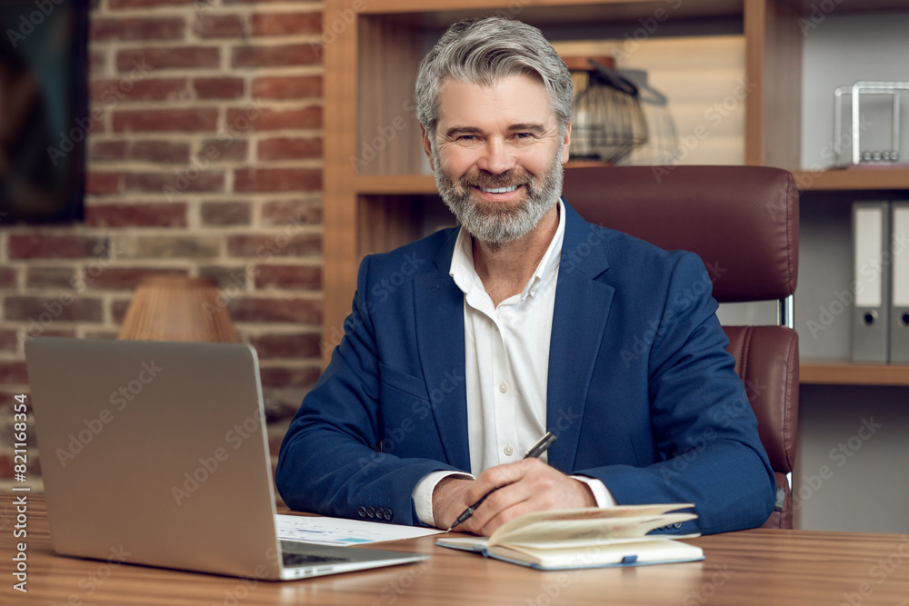 Man psychologist offering virtual consultations via laptop for remote assistance Man psychologist offering virtual consultations via laptop for remote assistance