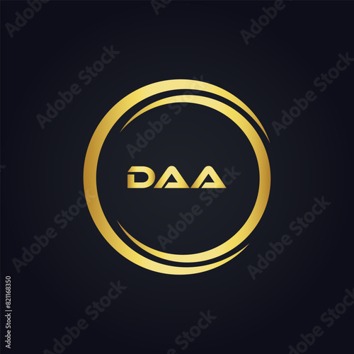 DAA logo. D A A design. White DAA letter. DAA, D A A letter logo design. D A A letter logo design in FIVE, FOUR, THREE, style. letter logo set in one artboard. D A A letter logo vector design.	
