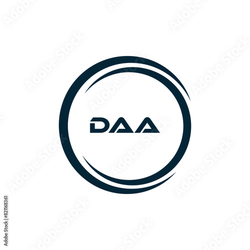 DAA logo. D A A design. White DAA letter. DAA, D A A letter logo design. D A A letter logo design in FIVE, FOUR, THREE, style. letter logo set in one artboard. D A A letter logo vector design.	
