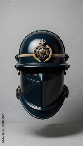 Marine helmet. Postcard for Sailor's Day. photo