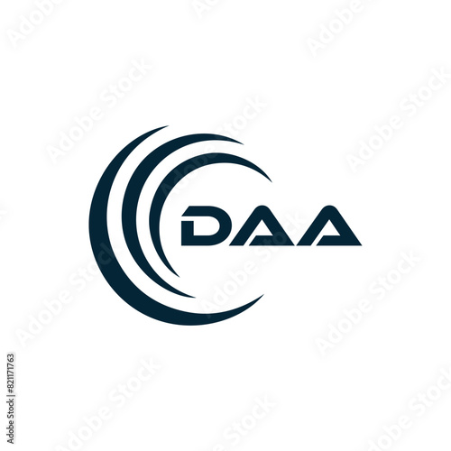 DAA logo. D A A design. White DAA letter. DAA, D A A letter logo design. D A A letter logo design in FIVE, FOUR, THREE, style. letter logo set in one artboard. D A A letter logo vector design.	
