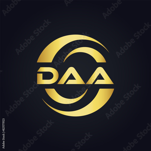 DAA logo. D A A design. White DAA letter. DAA, D A A letter logo design. D A A letter logo design in FIVE, FOUR, THREE, style. letter logo set in one artboard. D A A letter logo vector design.	
