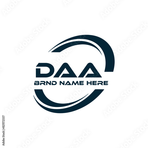 DAA logo. D A A design. White DAA letter. DAA, D A A letter logo design. D A A letter logo design in FIVE, FOUR, THREE, style. letter logo set in one artboard. D A A letter logo vector design.	
