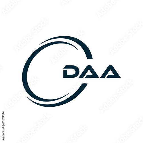 DAA logo. D A A design. White DAA letter. DAA, D A A letter logo design. D A A letter logo design in FIVE, FOUR, THREE, style. letter logo set in one artboard. D A A letter logo vector design.	
 photo