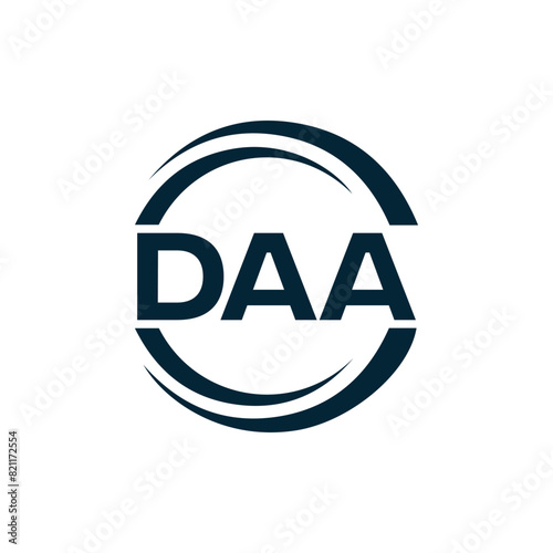DAA logo. D A A design. White DAA letter. DAA, D A A letter logo design. D A A letter logo design in FIVE, FOUR, THREE, style. letter logo set in one artboard. D A A letter logo vector design.	
