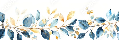 Elegant Watercolor Leaves for Luxury Branding Generative AI