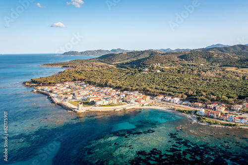 Aerial View of Santa Lucia, Siniscola, Province of Nuoro, Sardinia  photo