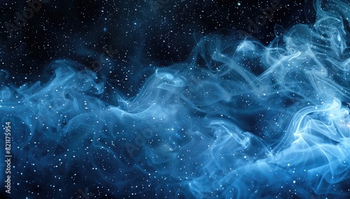 Cosmic Blue Energy Swirls