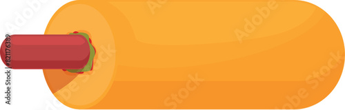 Vibrant and sweet cartoon popsicle illustration with a fruity orange flavor. Perfect for summer. this vector graphic is a simple and colorful depiction of a cold and juicy frozen dessert on a stick
