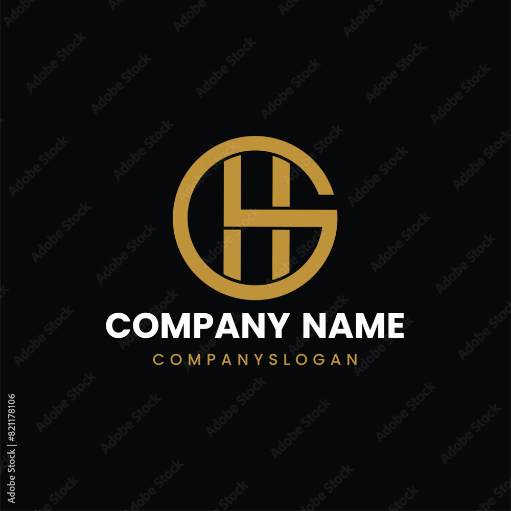 Letter HG initial logo design Letter HG initial logo design