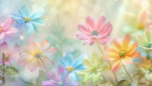 Dreamy Pastel Daisy Blossoms