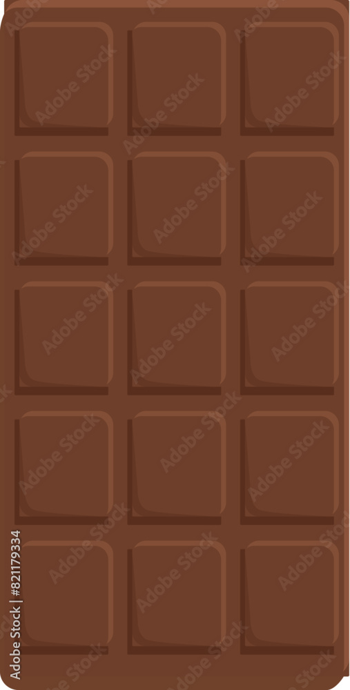 Isolated image of a full dark chocolate bar, perfect for confectionery concepts Isolated image of a full dark chocolate bar, perfect for confectionery concepts
