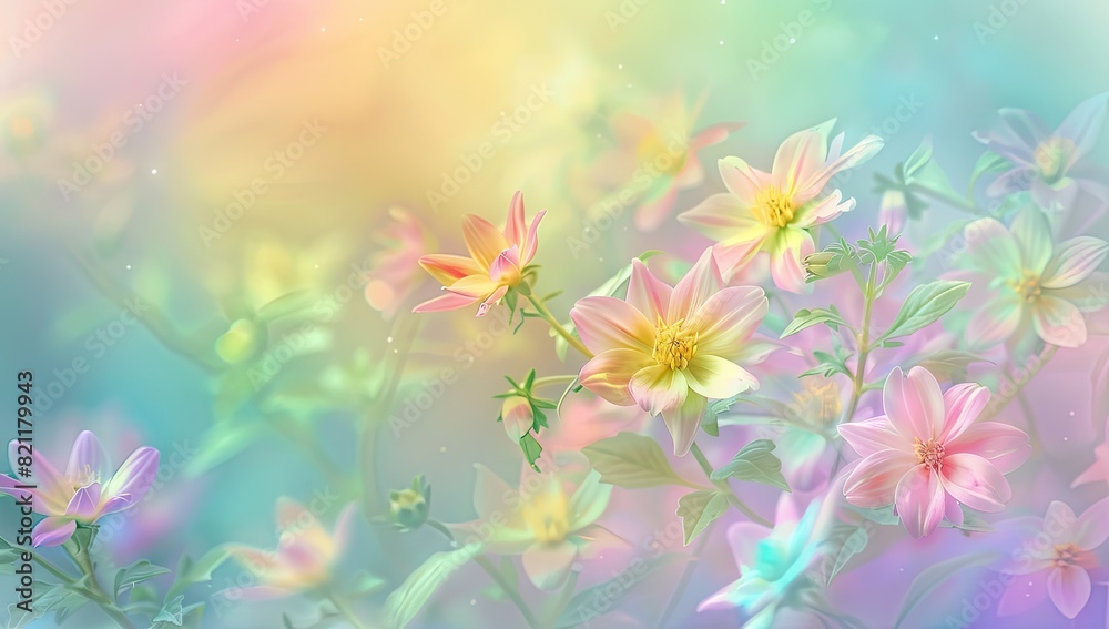 Fototapeta premium Dreamy Pastel Daisy Blossoms