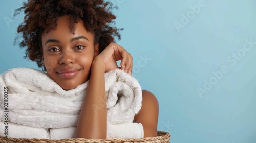 Young Woman Enjoying Spa Day photo