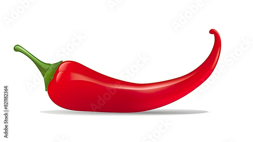 Isolated red chili on a white background