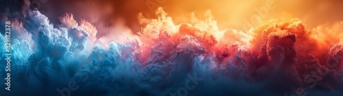 Abstract colorful background. Soft pastel tones merge seamlessly, forming a dreamy and ethereal backdrop reminiscent of a tranquil sunset. © BlockAI