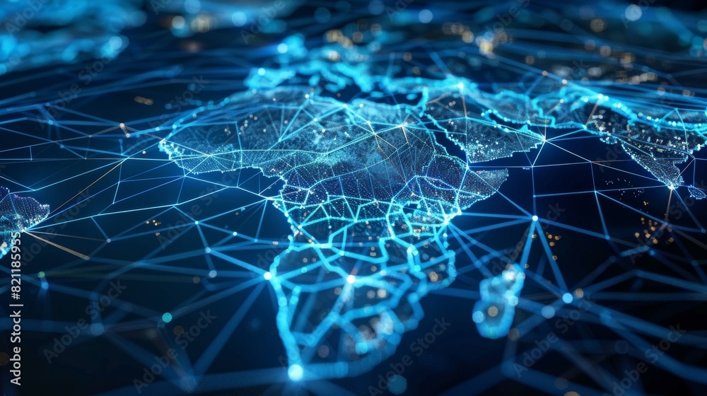 Obraz premium Concept of interconnectedness and the vastness of the world