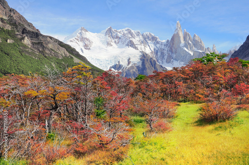 Cerro Torre mountain at autumn. Los Glaciares National park.