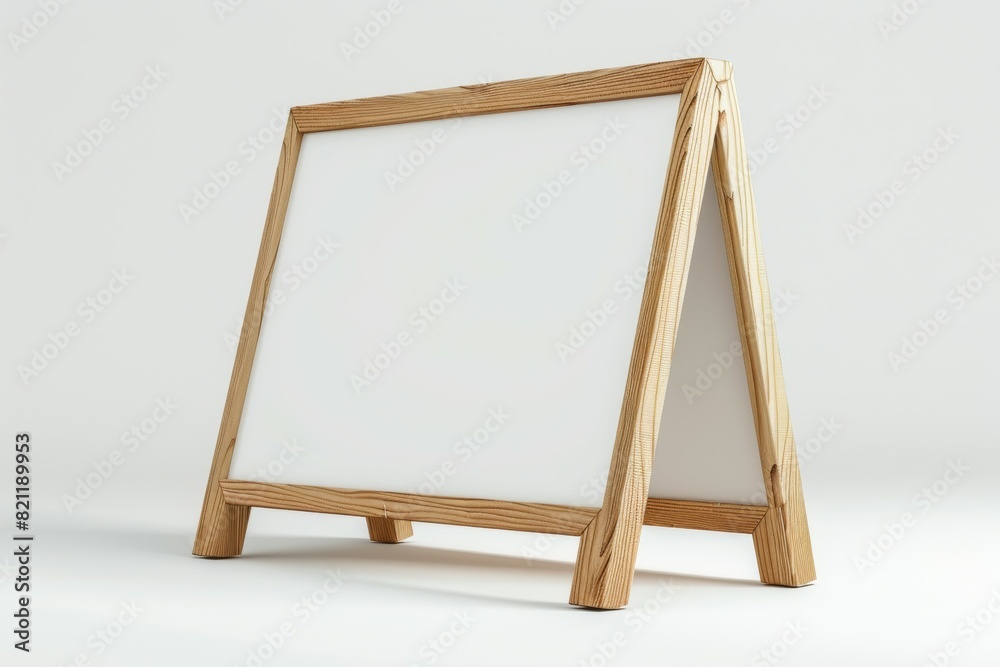 A wooden sign with a white background, mockup A wooden sign with a white background, mockup