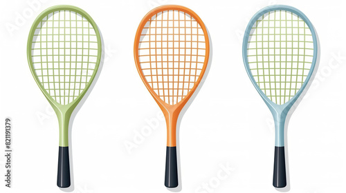 athletic racket alone on a white background