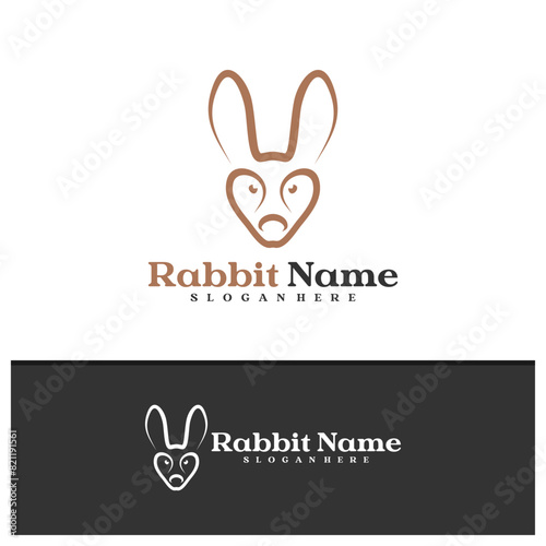 Rabbit logo vector template  Creative Rabbit head logo design concepts