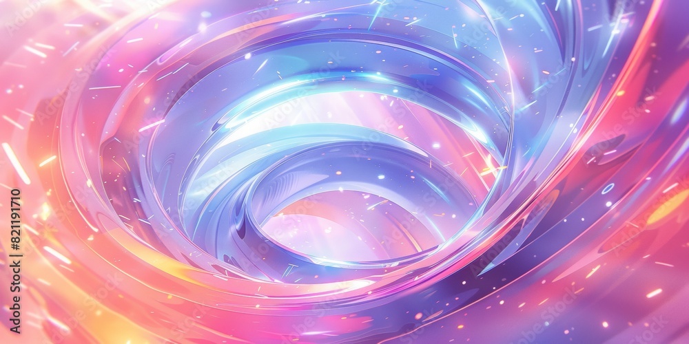 an abstract background with swirling ribbons of light in pastel colors, creating the impression that they form a spiral or circle an abstract background with swirling ribbons of light in pastel colors, creating the impression that they form a spiral or circle