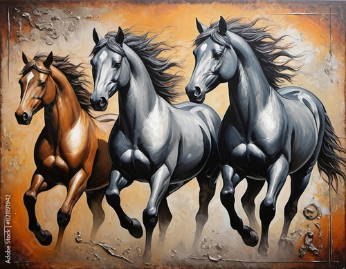 horse on white © 3D Wallpaper