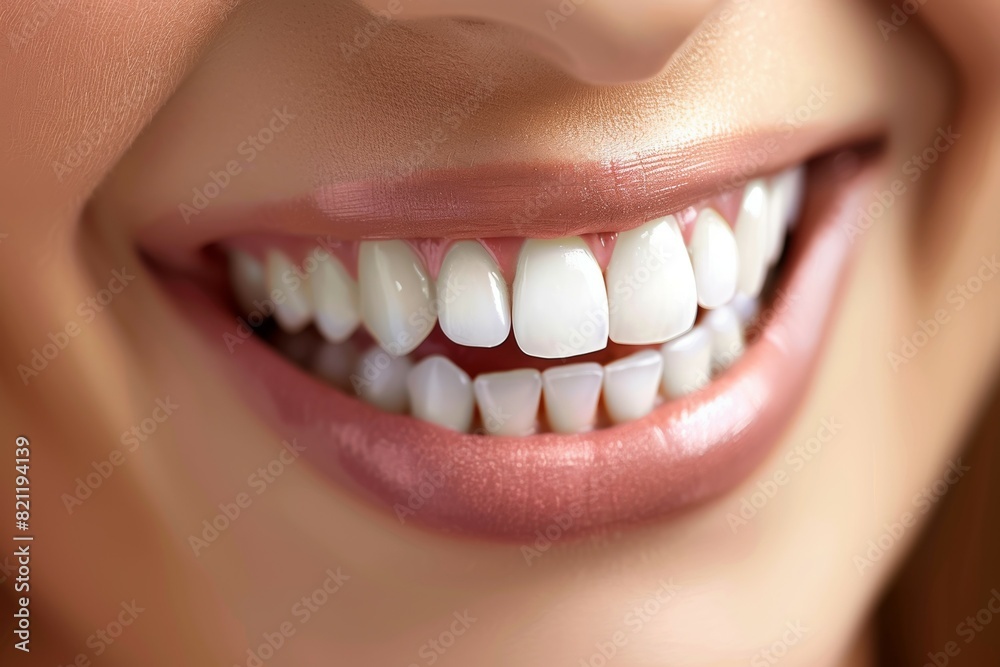 Obraz premium A woman with a big smile showing her teeth