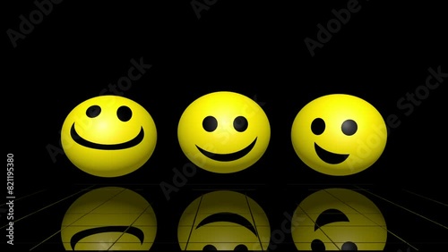 drei gutgelaunte Smileys tanzen bei 120 bpm