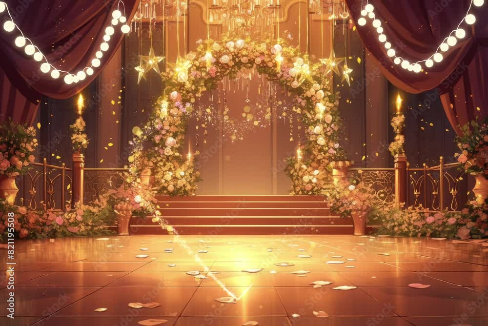 Luxurious and elegant curtain background for events