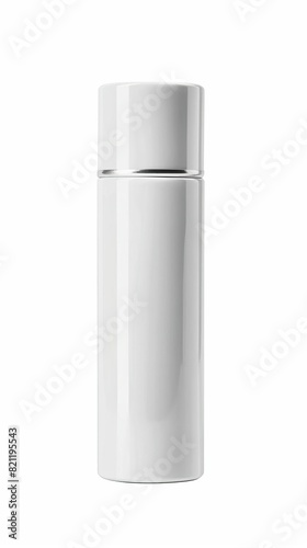 Cylinder bottle white, cosmetic package,modern teenager ,white background