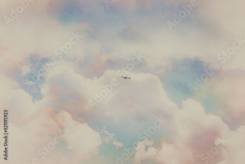 airplane in the clouds (ID: 821195923)