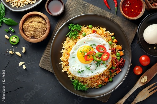 Heavenly nasi goreng indulgence. Enticing visuals for ads