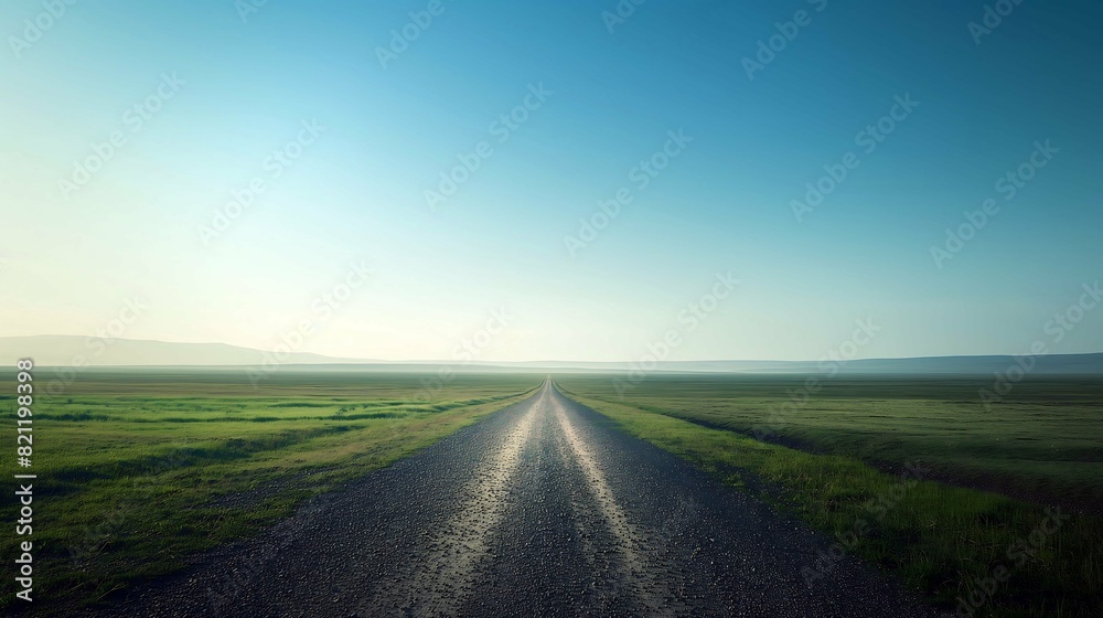 Naklejka premium The Open Road, A Journey Ahead