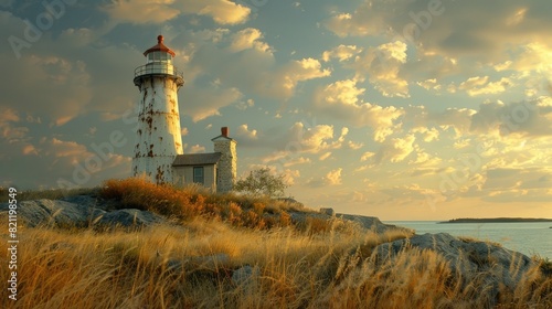 Families visiting a historic lighthouse